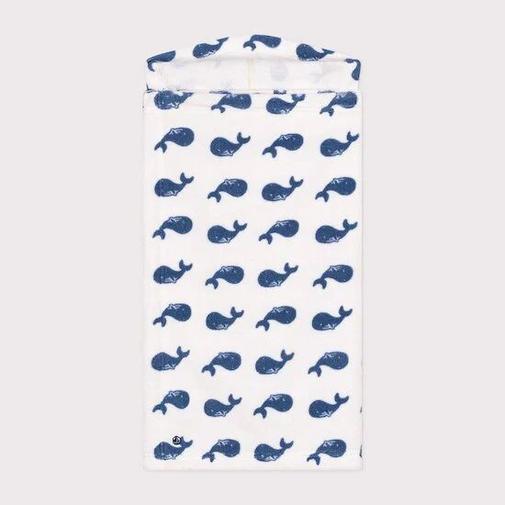 Petit Bateau - Cape de bain en éponge imprimé baleine