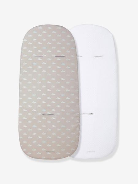 Vertbaudet - Lot de 2 housses de protection pour matelas de nacelle assorties