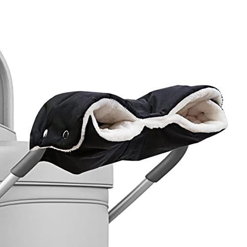 Newpop - Newpop gants poussette, moufle poussettes avec polaire chaude et coton, gant poussette protège-mains imperméable coupe-vent taille universelle pour poussette, buggy, accessoires manchon velo guidon
