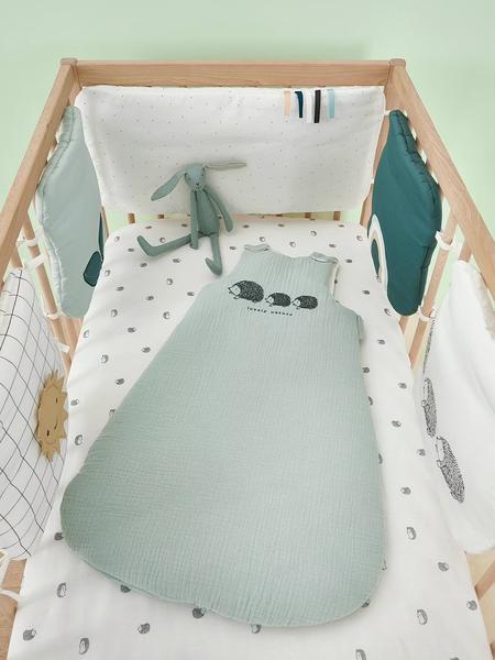 Vertbaudet - Gigoteuse en gaze de coton bio* LOVELY NATURE vert