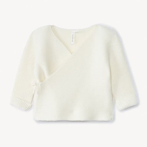 Orchestra - Brassière en tricot point mousse uni pour bébé fille