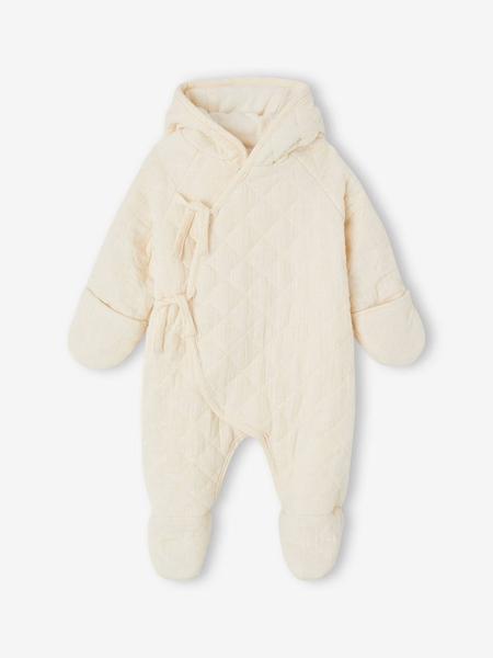 Vertbaudet - Combipilote bébé mixte en gaze de coton écru