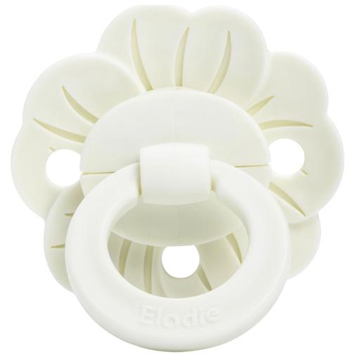Elodie Details - Sucette symétrique en silicone Binky Bloom Vanilla White (3 mois et +)