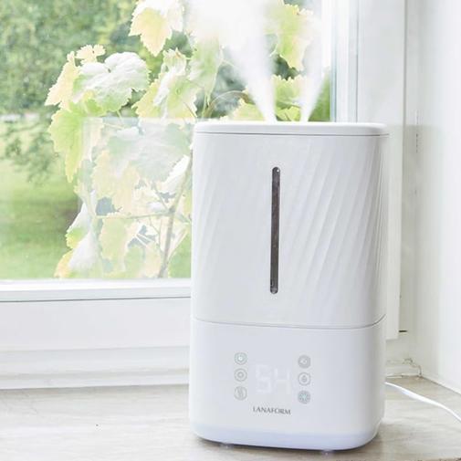 Lanaform - Humidificateur d'air vapeur chaude et froide, 3 intensités, mode nuit silencieux