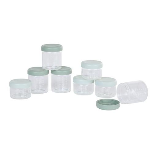 Prémaman - Lot de 8 pots de conservation en verre 4 x 120 ml + 4 x 220 ml - Transparent
