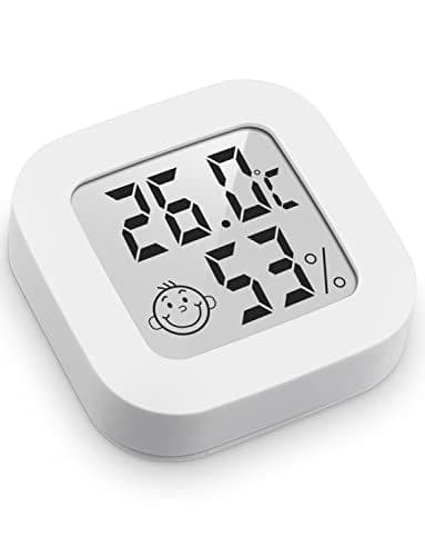 Houdian - Mini Thermomètre Hygromètre Intérieur Digital à Haute Précision, Moniteur de Température et Humidimètre, Thermo Hygromètre Indicateur du Niveau de Confort