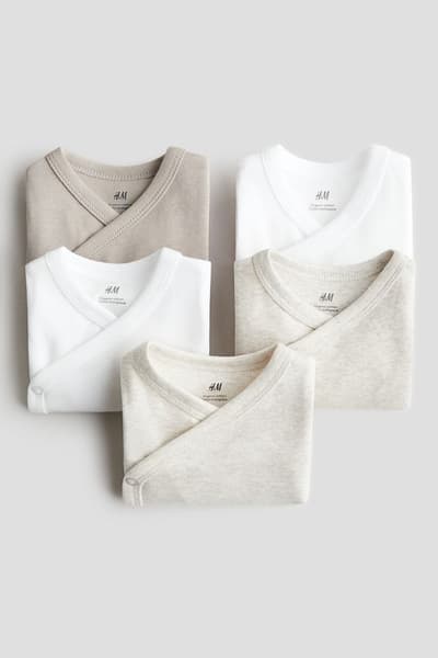 H&M - Lot de 5 bodies croisés