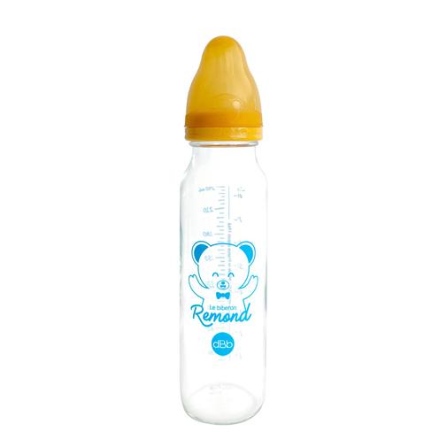 Dbb Remond - Biberon en Verre Régul'air 240ml - Tétine Silicone (Jaune Moutarde)