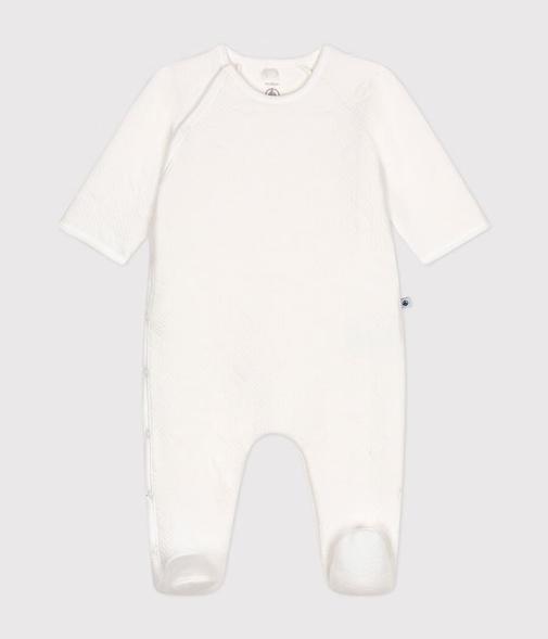 Petit Bateau - Dors-bien bébé en coton épais à motif cœur
