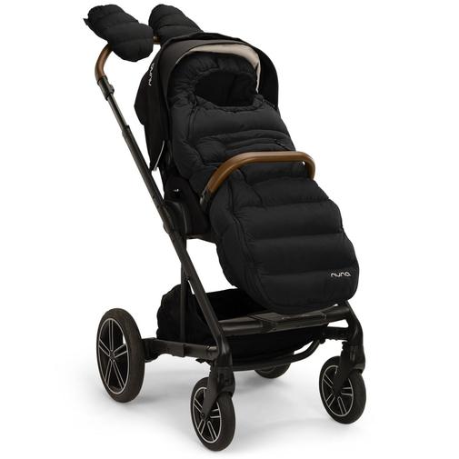 NUNA - Kit d'hiver chancelière et moufles pour poussette Caviar