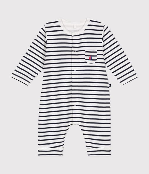 Petit Bateau - Combinaison longue en tubique bébé