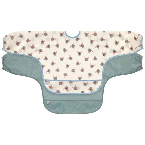 Lassig - Lot de 2 bavoirs manches longues Tiny Team Chien