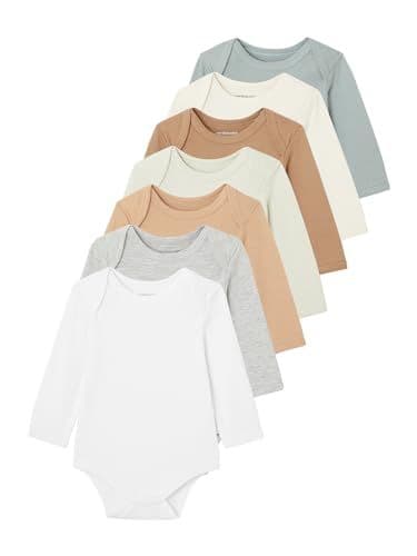 VERTBAUDET - VERTBAUDETLot de 7 bodies manches longues ouverture US bébé BASICSmulticolore3M(60CM)