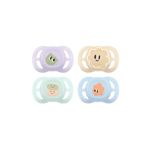 Avent - Lot de 2 sucettes en silicone Ultra Start Print 0-2 M (modèle aléatoire)
