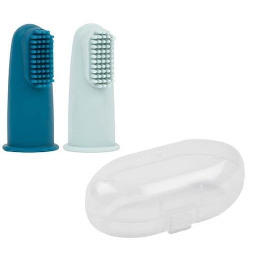 Nattou - Set 2 brosses à dents silicone et étui, Nattou de Nattou