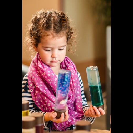 Ma Petite Malle d'Eveil - Bouteille sensorielle galaxie saphir