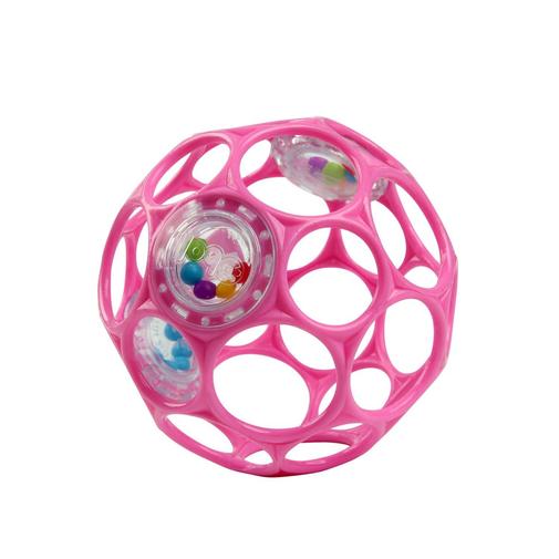 Oball - Balle hochet sensoriel rose