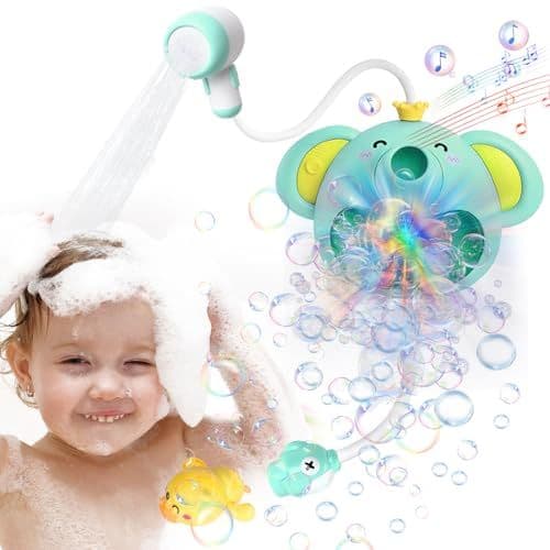 EWRTIUQA - EWRTIUQA Jouet de Bain Jouet Bebe 1 an Bubble avec Musique Jouets de Bain Jouet Bebe 1 an, Jouet de Bain bébé à partir de 1 2 3 4 Ans, Jouet d'eau bébé Enfants, Jouet Canard Flottant Jouets Cadeaux