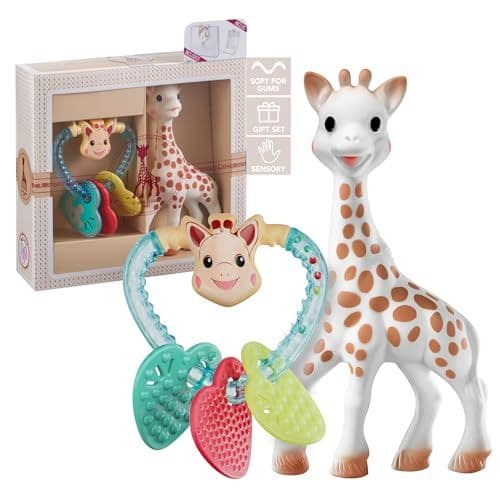 Sophie la Girafe - Coffret naissance prêt à offrir Sophie la girafe et hochet coeur - Vulli