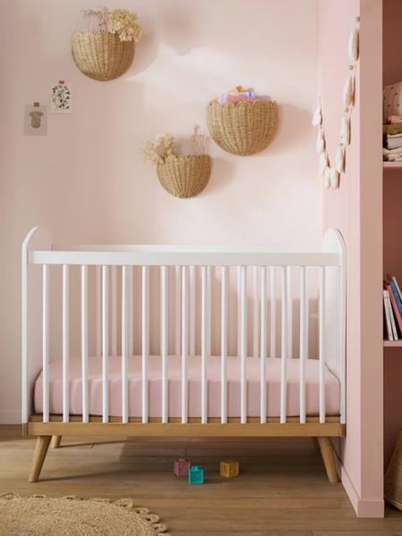 Vertbaudet - Lit bébé à barreaux CONFETTI blanc