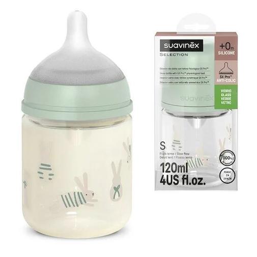 Suavinex - Biberon en verre Wonderland avec tétine SX Pro débit S