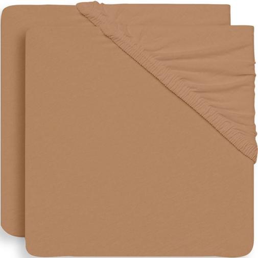 Jollein - Lot de 2 draps housses Biscuit (60 x 120 cm)