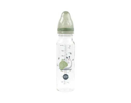 Dbb Remond - Biberon en Verre Régul'air 240ml Vert Sauge - Escargot - Tétine Silicone