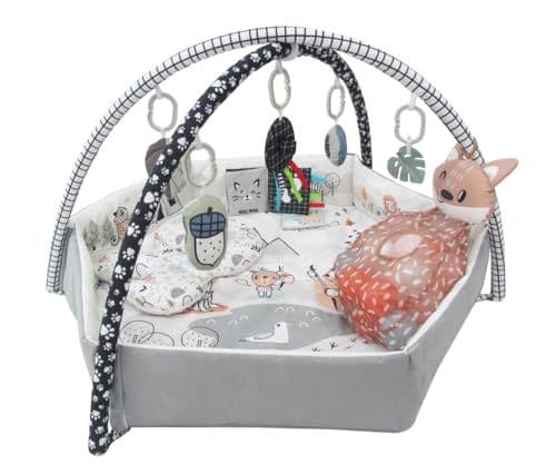 Milly Mally - Milly Mally Tapis éducatif pour bébé 5in1 Minky Développement sensoriel Espace de jeu sûr Support de développement moteur