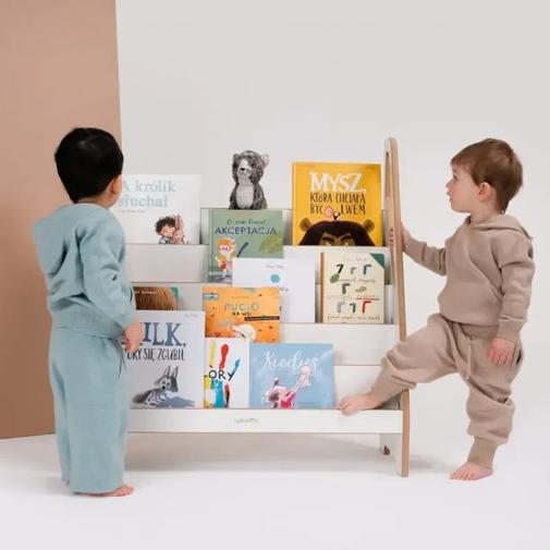 Tupti.wood - Bibliothèque montessori l84cm pour enfant en bois blanc