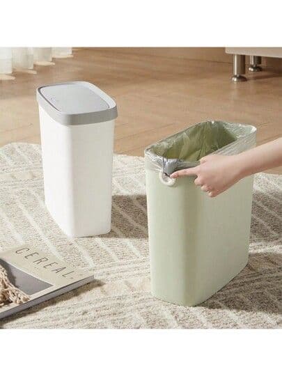 fr.shein.com - 1 pièce Poubelle couverte avec un espace étroit pour la maison, la cuisine, le salon, la chambre à coucher, le bureau, la salle de bain, un design qui optimise l'espace