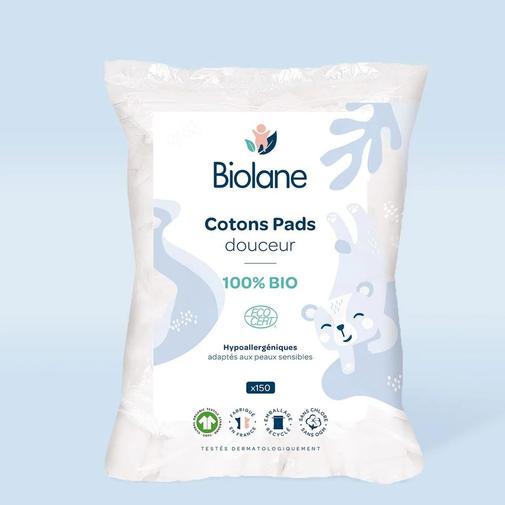 Biolane - Cotons douceur 100% BIO Cotons pads