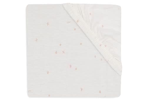 Jollein - Jollein Drap-Housse en Jersey - pour lit d'enfant - Twinkling, Rose Sauvage - 60 x 120 cm - 100% Coton - Certifié Oeko-TEX