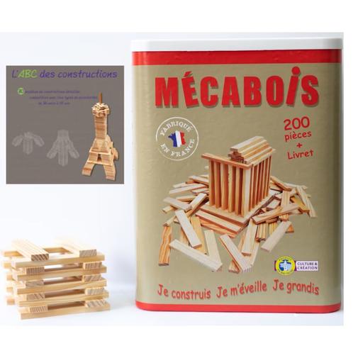 Mecabois - Baril mécabois 200 pces + livre abc