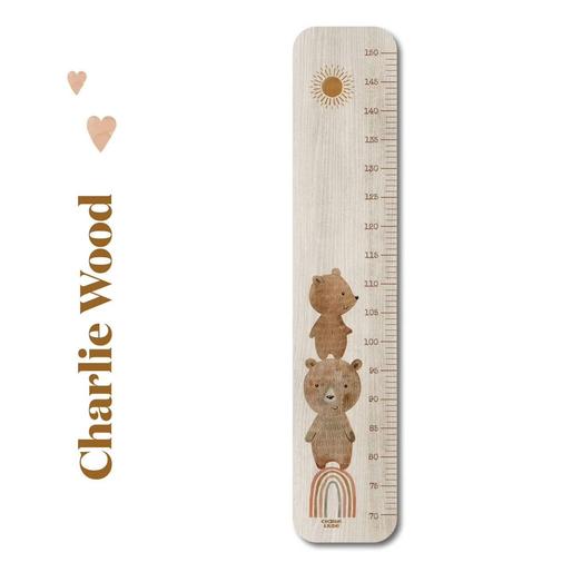 Charlie et Suzie - Toise En Bois Petit Ours Multicolore