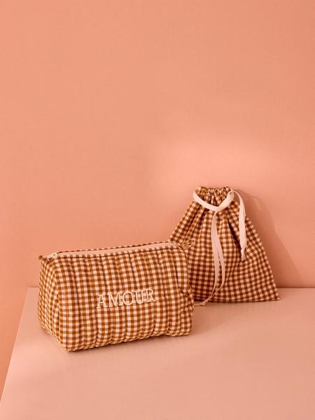 Cyrillus - Trousse de toilette en coton vichy