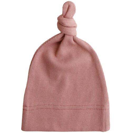 Mushie - Bonnet de naissance côtelé Cedar