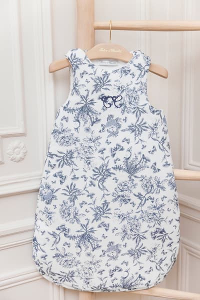 Tartine et Chocolat - Gigoteuse - Imprimé inspiration toile de jouy bleu T1 fille | Tartine et Chocolat