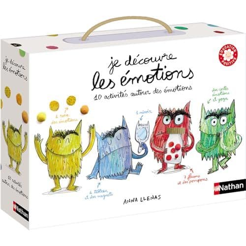 Nathan - Nathan - Je découvre Les émotions - Education Positive - Coffret d'activités Originales pour découvrir Ses émotions - pour Enfants à partir de 3 Ans