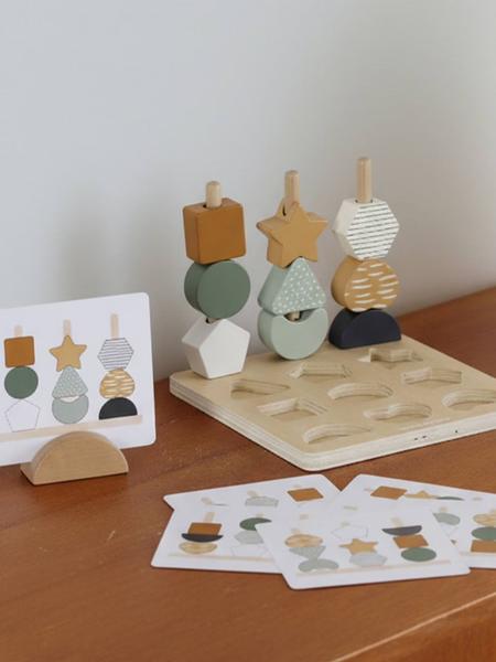 Vertbaudet - Puzzle perles 2 en 1 TANZANIE en bois FSC® bois