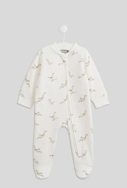 BOUT'CHOU - Dors-bien à zip en molleton en coton BIO GOTS