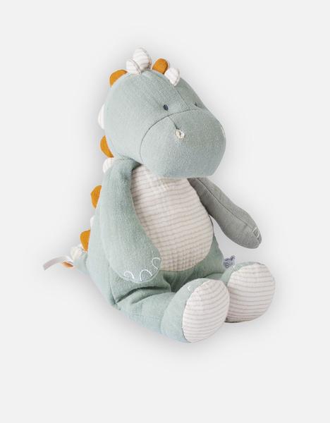 Noukie's - Peluche small Stegi en mousseline de coton BIO, eucalyptus