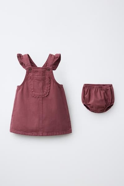 ZARA - ROBE-SALOPETTE EN SERGE AVEC CULOTTE