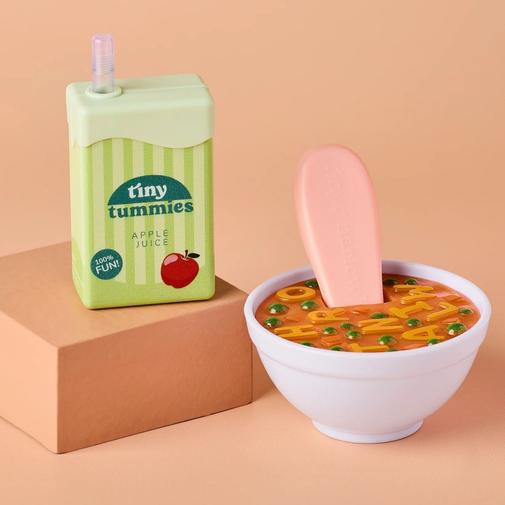 Tiny Harlow - Coffret repas soupe alphabet et jus de pomme magiques pour poupée