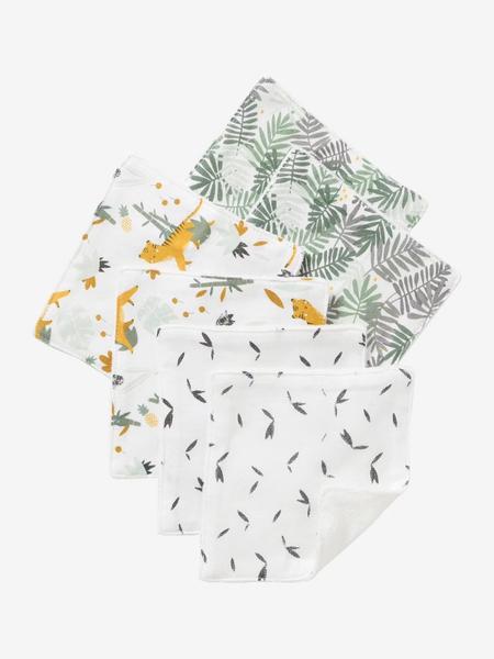 Vertbaudet - Lot de 6 lingettes lavables imprimé tigres