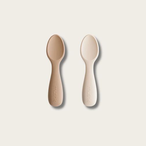 Mushie - Cuillères d’apprentissage Mushie en silicone alimentaire