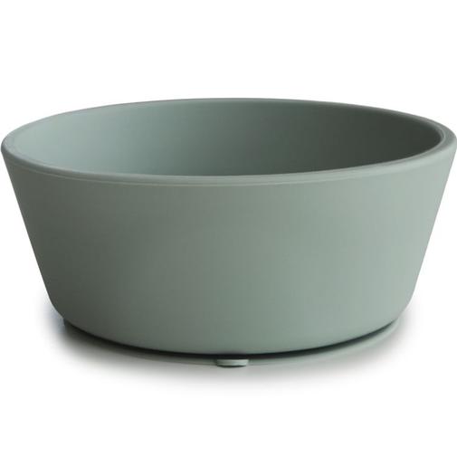 Mushie - Bol à ventouse en silicone Cambridge Blue