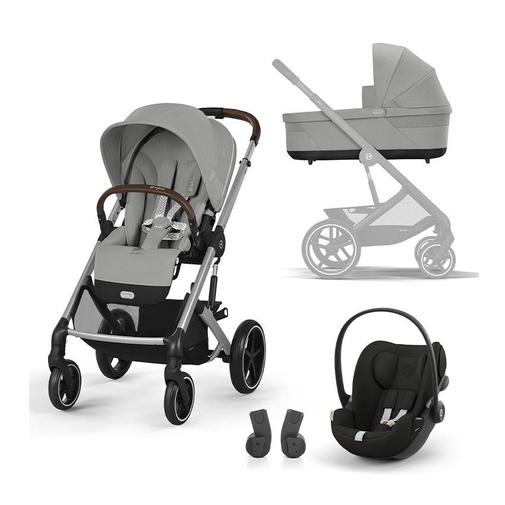Cybex - Pack Balios poussette S Lux + nacelle Cot S + siège-auto i-Size cloud G avec connecteurs Stone Grey - Gris