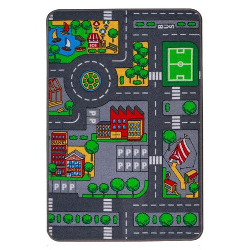 Wadiga - Tapis jeu enfant circuit voiture 67x100cm