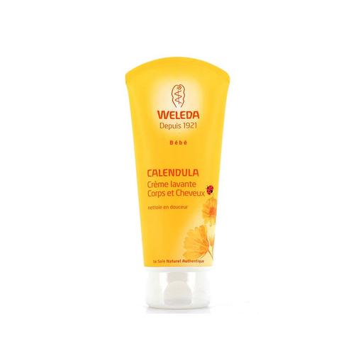 Weleda - Lotion crème lavante corps et cheveux 200 ml - Blanc