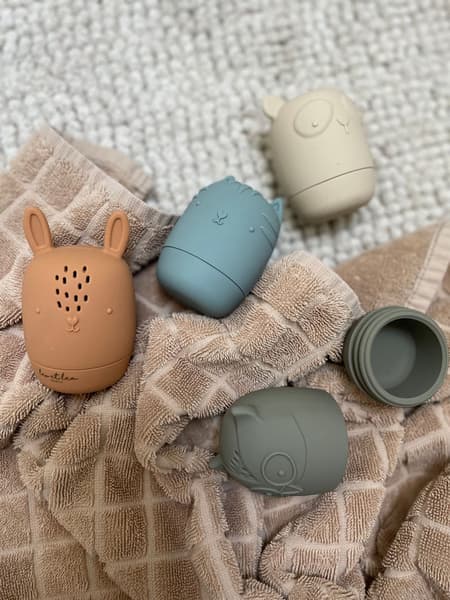 leo et lea france - Jouet pour le bain, Couleur: Naturel, lot de 4